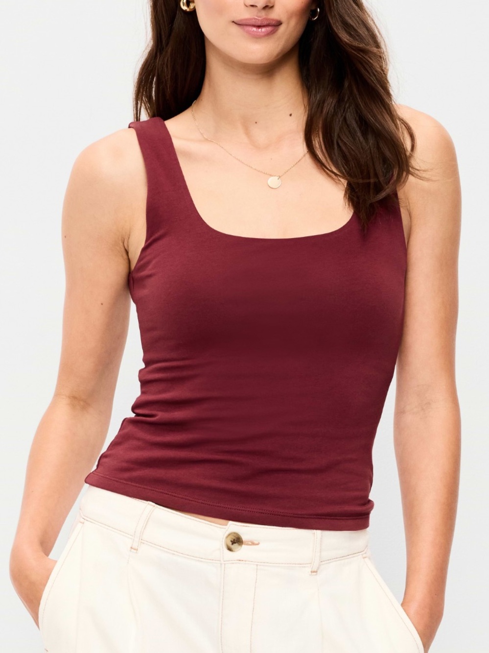 Old Navy Hug Double Layer Scoop Neck Tank Top